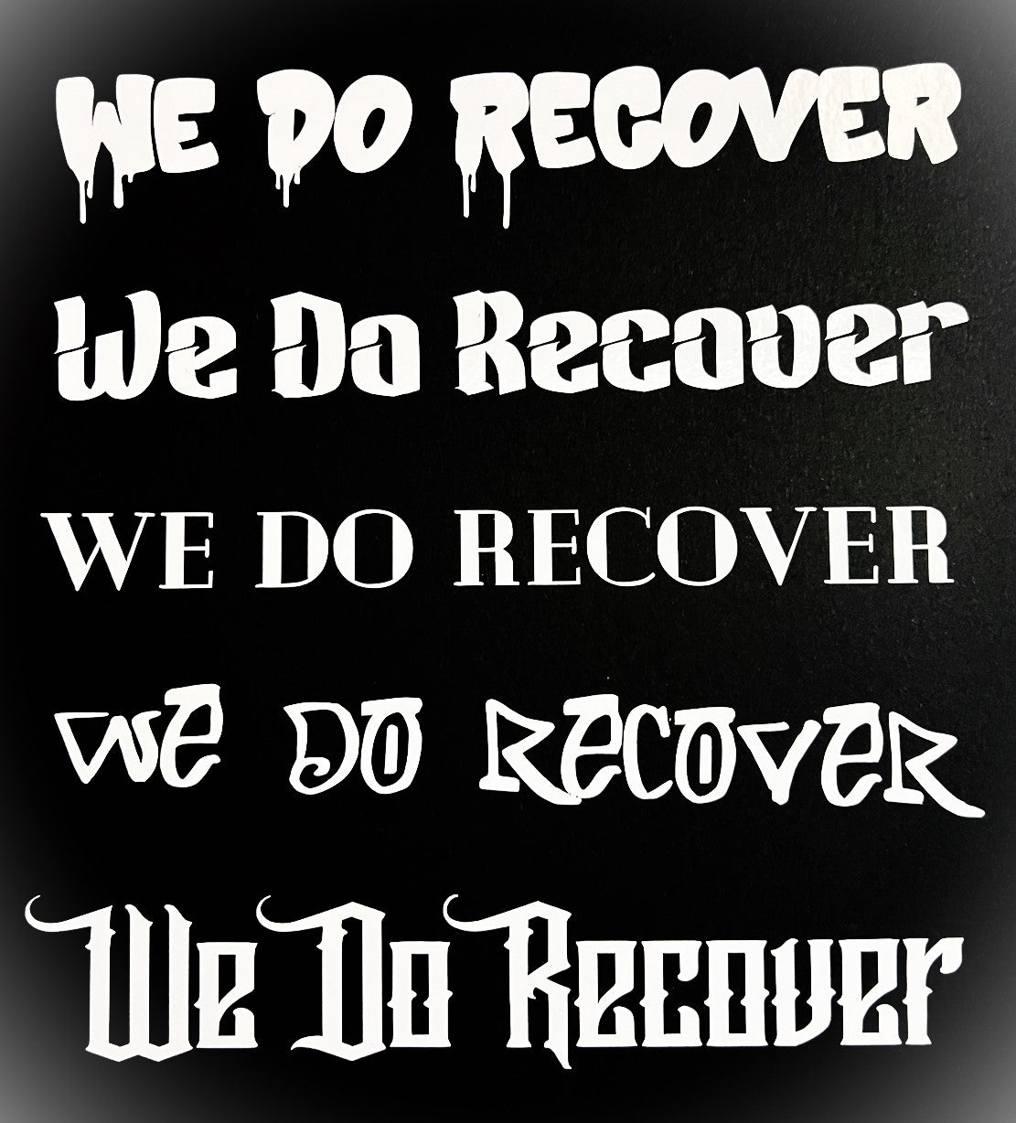 We Do Recover Car/Window Decals